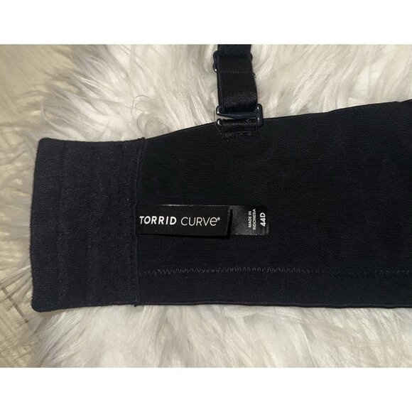 Torrid Curve Bombshell Everyday Boost Shine Straight Back Bra UW Womens 44D Blk - Picture 7 of 7